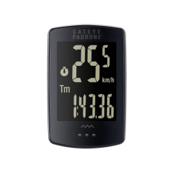 Cateye Padrone CC-PA100W Stealth Edition Bike Computer Incl. Out-Front Handlebar Mount